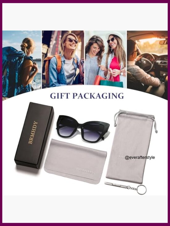 Oversized Cat Eye Sunglasses UV400 Acetate Frame main image 7